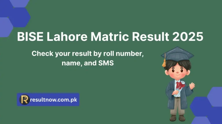 BISE Lahore Matric Result 2025